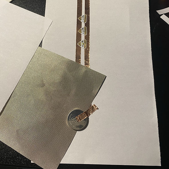 Lantern design. (Putting the cloth between the batteries will isolate the power)