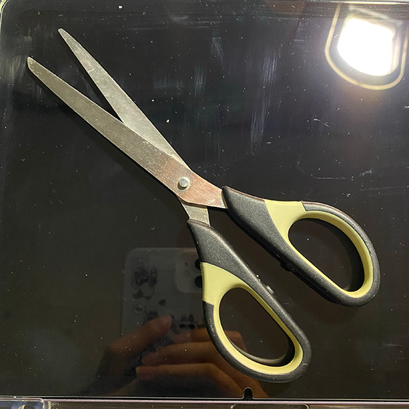 This is the scissors. I used the sound the scissors made as my audio.      