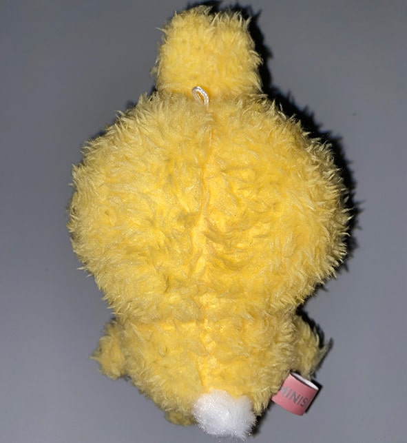 Back side of the bunny doll
