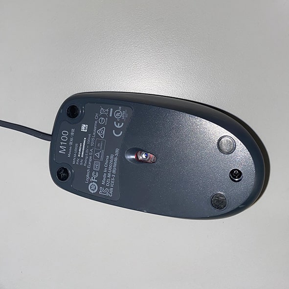 The back of the mouse
