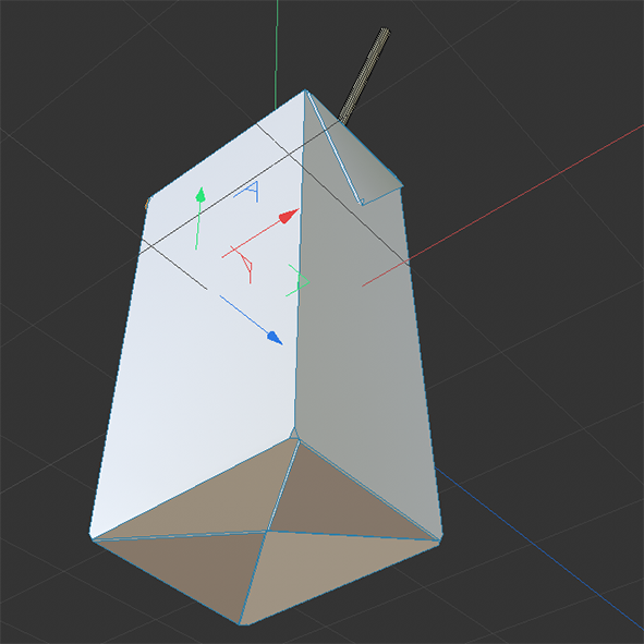 3d modeling rendering of carton drink bottom