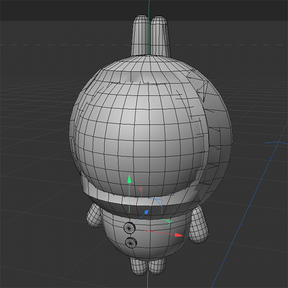 3d modeling  of rabbit doll front