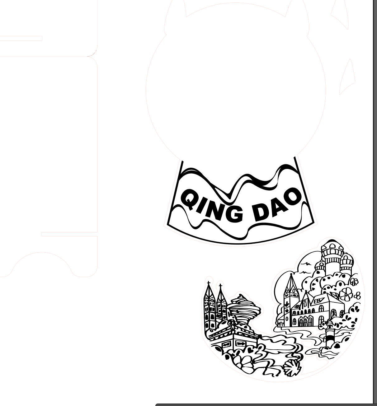 This is me editing the already painted pattern and base inside AI.