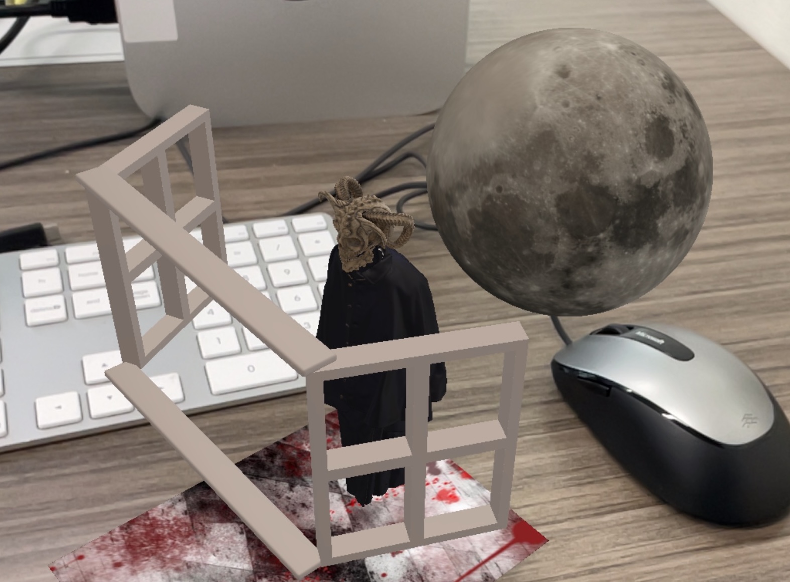 Here's a display of the 3d effect in Aero with the windows and moon and skull I added (top right).